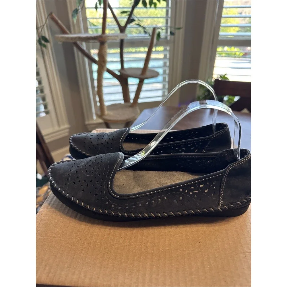 Earth Origins Lark Lindsey Womens 9.5W Suede Supportive Insole Cushion Loafers